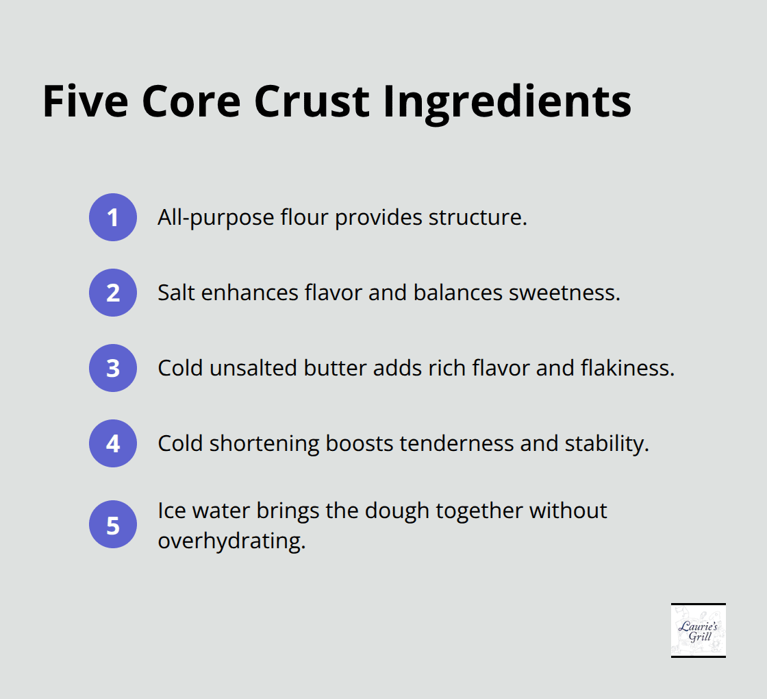 Compact list of essential U.S. apple pie crust ingredients