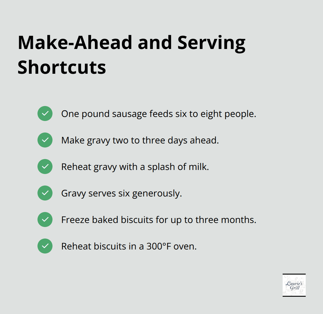 Family-friendly tips for planning, reheating, and serving biscuits and gravy. - biscuits gravy