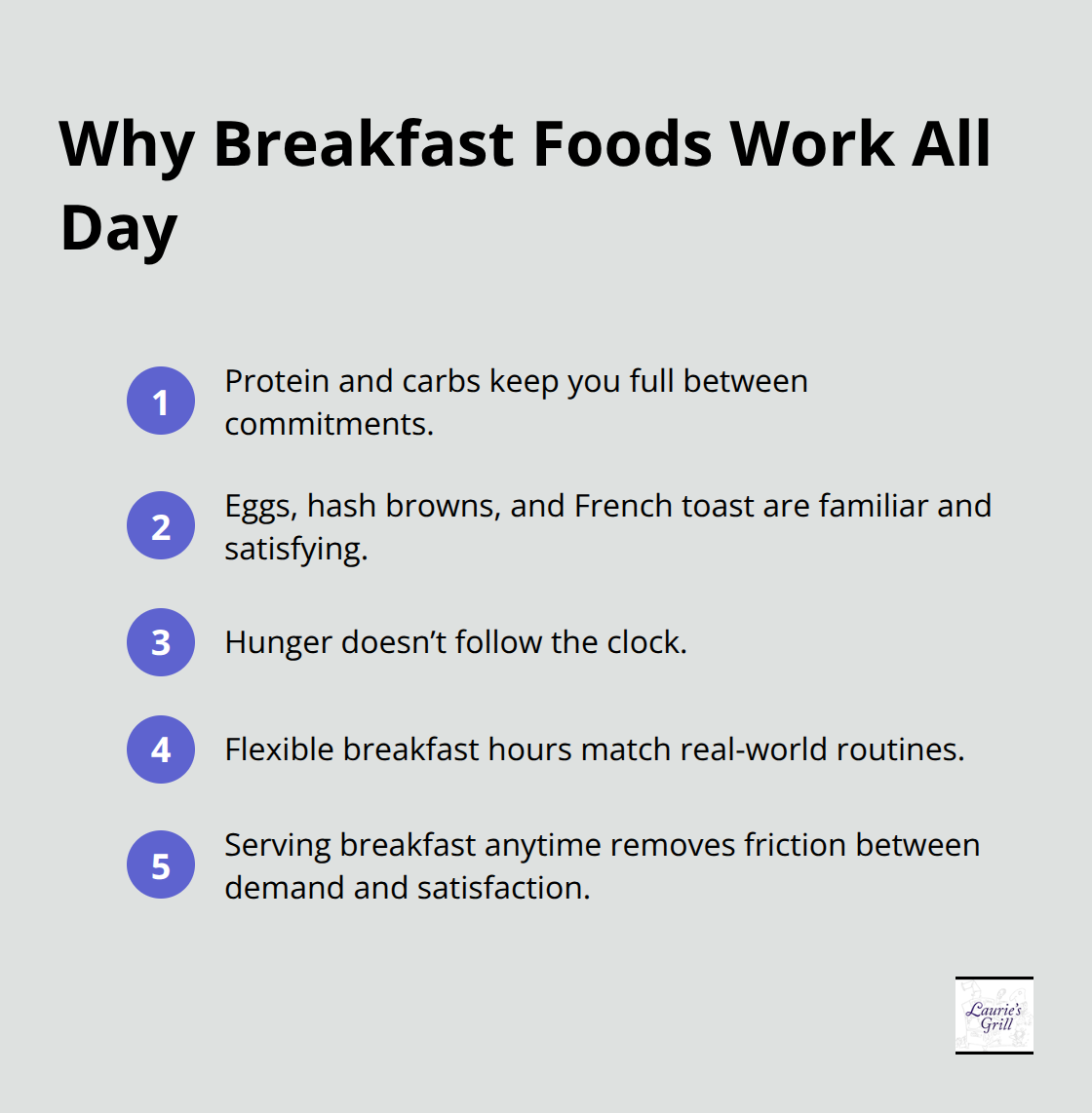 Concise reasons breakfast dishes satisfy at any hour