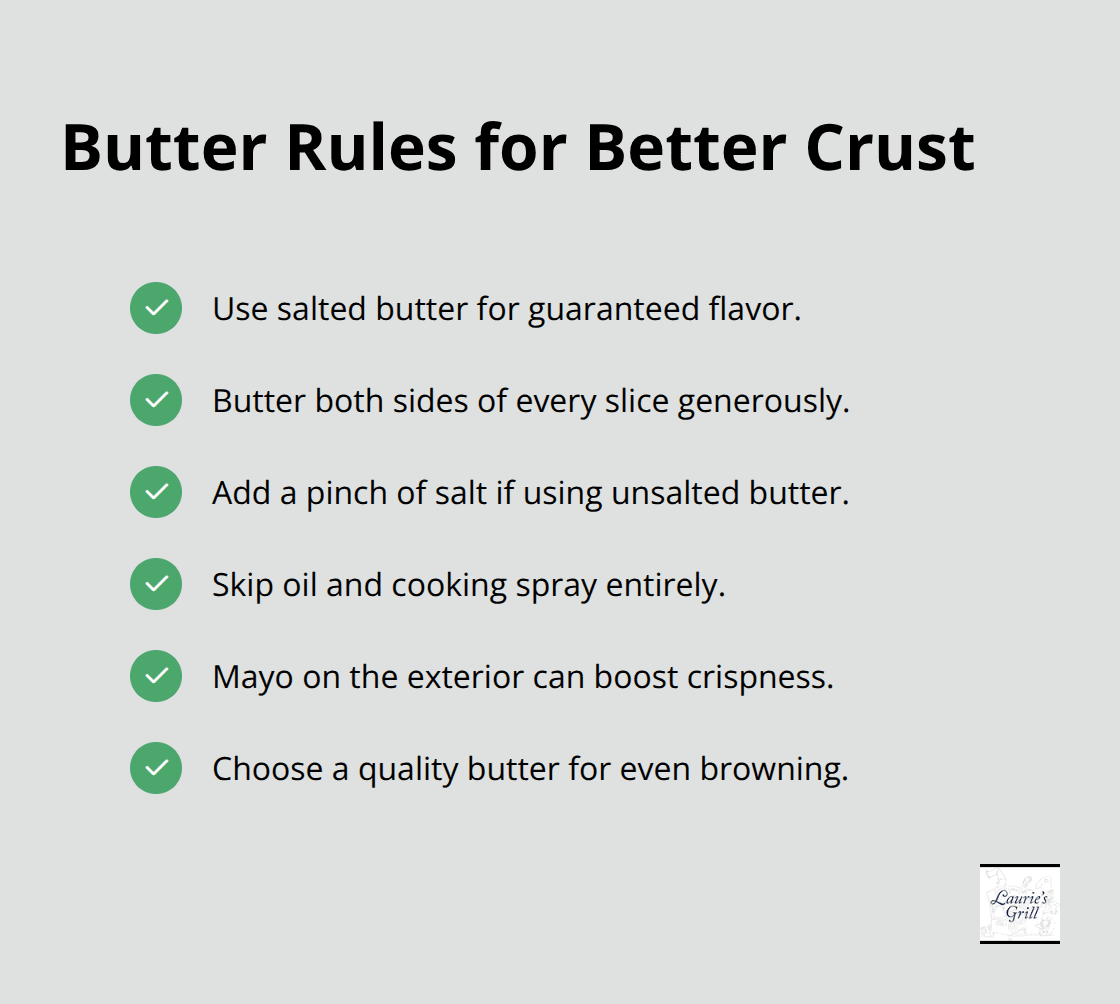Do's and don'ts for buttering grilled cheese