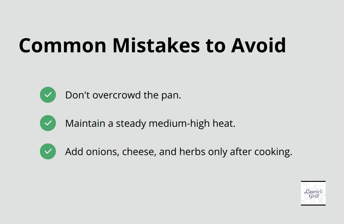 Top errors that lead to soggy or burnt hash browns