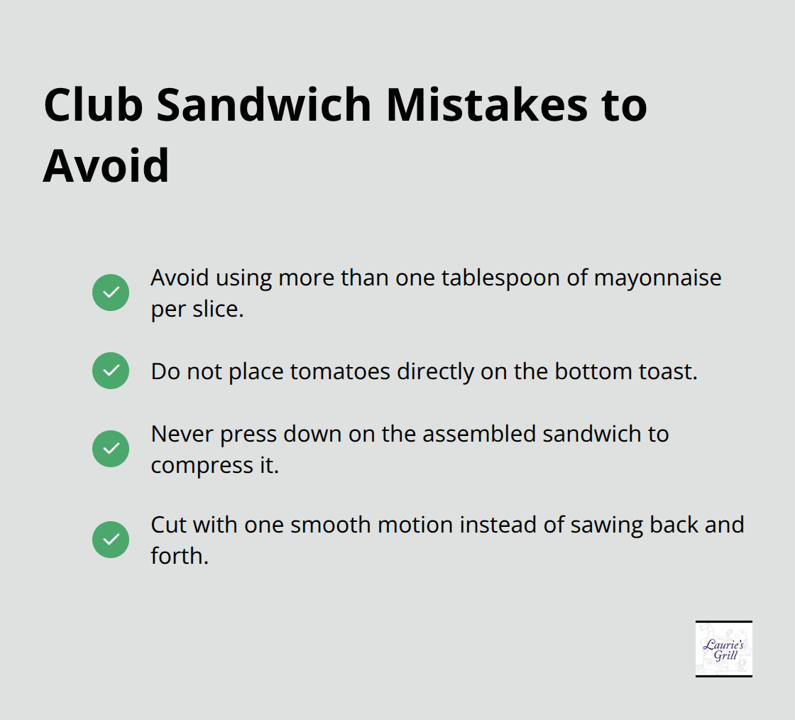 Checklist of common assembly errors that ruin club sandwiches and how to avoid them. - how to make a club sandwich